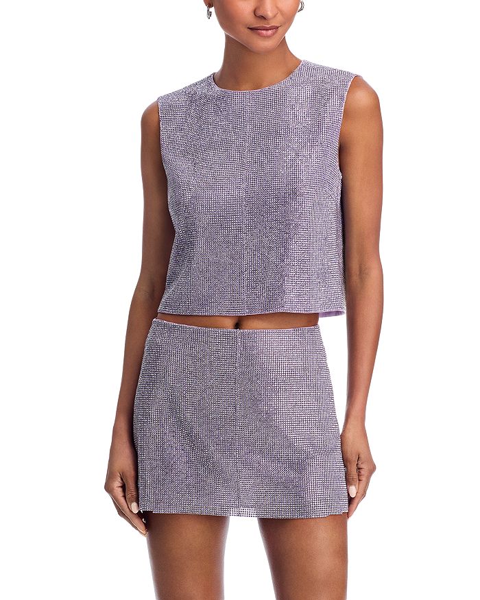 Лиловый топ-кольчуга Self-Portrait, фиолетовый 
Лиловый топ-кольчуга Self-Portrait, фиолетовый