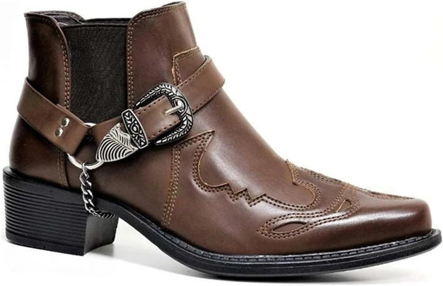 Helltaker Мужская эпоха Возрождения Западный ремень Пряжка Ботинки Классические Вышитые Ботинки из ПУ-кожи с противоскользящей подошвой, коричневый
Helltaker Мужская эпоха Возрождения Западный ремень Пряжка Ботинки Классические Вышитые Ботинки из ПУ-кожи с противоскользящей подошвой, коричневый