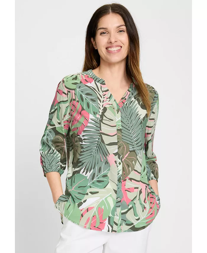 Женская туника-блузка с пальмовым принтом Olsen, зеленый
Женская туника-блузка с пальмовым принтом Olsen, зеленый