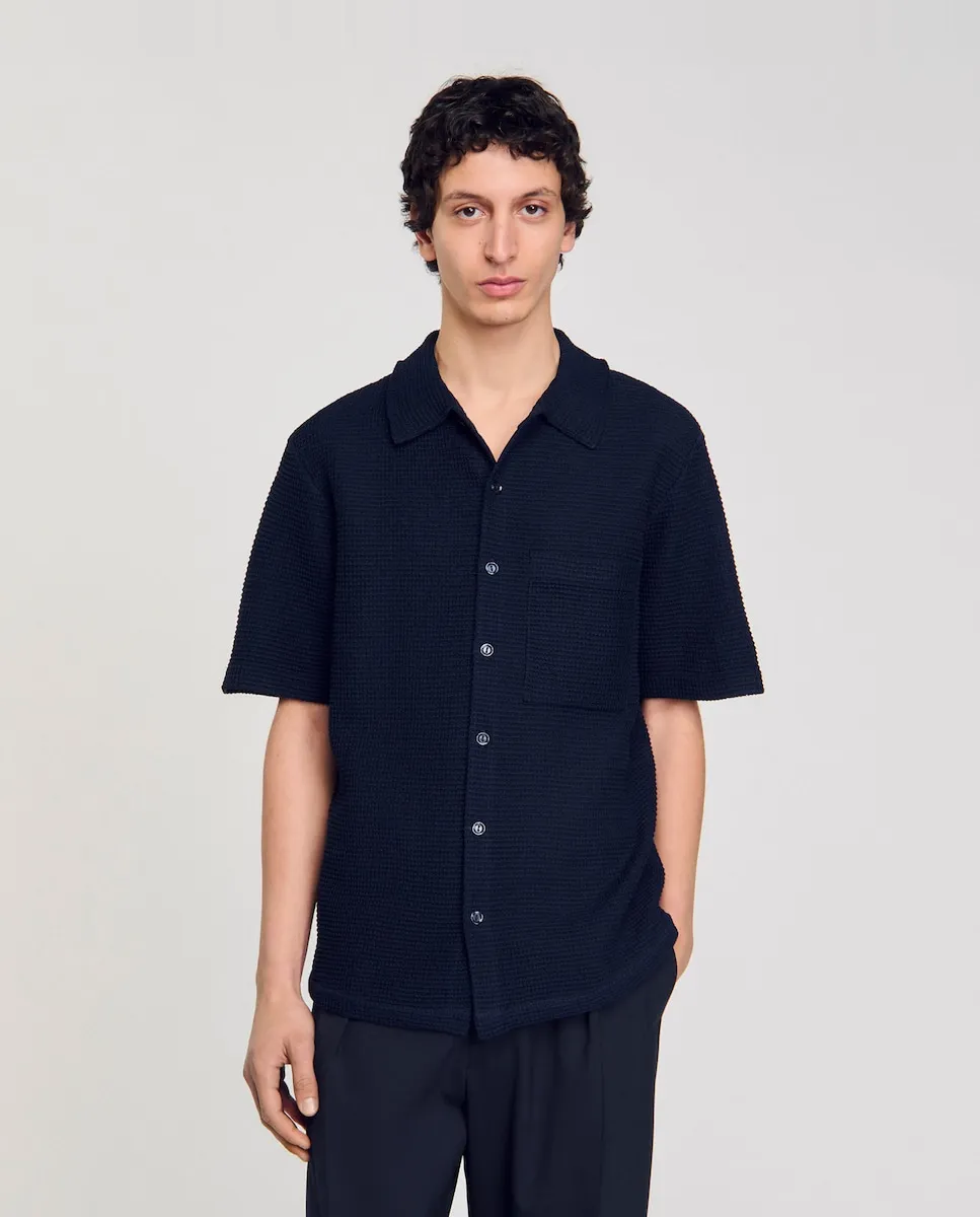 Мужская рубашка с медовой клеткой Sandro, синий
Мужская рубашка с медовой клеткой Sandro, синий