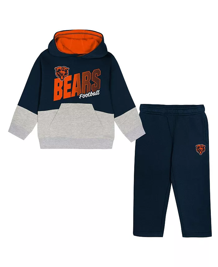 Комплект из двух предметов: флисовая толстовка и штаны с изображением линейного игрока Chicago Bears для малышей темно-синего цвета Outerstuff
Комплект из двух предметов: флисовая толстовка и штаны с изображением линейного игрока Chicago Bears для малышей темно-синего цвета Outerstuff