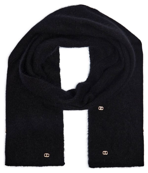 Шарф женский Twin-Set с добавлением шерсти, черный
Шарф женский Twin-Set с добавлением шерсти, черный