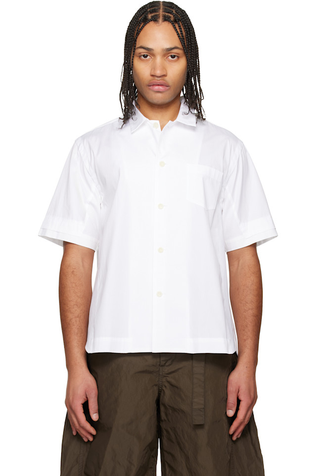 Sacai Рубашка из поплина Off White
Sacai Рубашка из поплина Off White