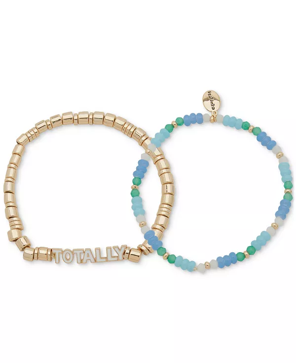 Комплект из двух браслетов-резинок золотистого оттенка с полностью смешанными бусинами Clueless, blue
Комплект из двух браслетов-резинок золотистого оттенка с полностью смешанными бусинами Clueless, blue