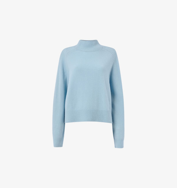 Шерстяной джемпер свободного кроя с воротником-воронкой Whistles, голубой
Шерстяной джемпер свободного кроя с воротником-воронкой Whistles, голубой