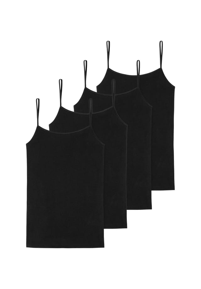 Упаковка из 4 спагетти-топов 95/5 органический хлопок Schiesser, черный
Упаковка из 4 спагетти-топов 95/5 органический хлопок Schiesser, черный