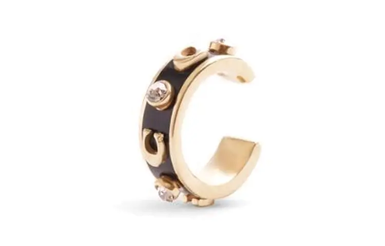 Золотые клипсы для женщин из латуни, эмали, стекла и кубического циркония COACH, золотой
Золотые клипсы для женщин из латуни, эмали, стекла и кубического циркония COACH, золотой