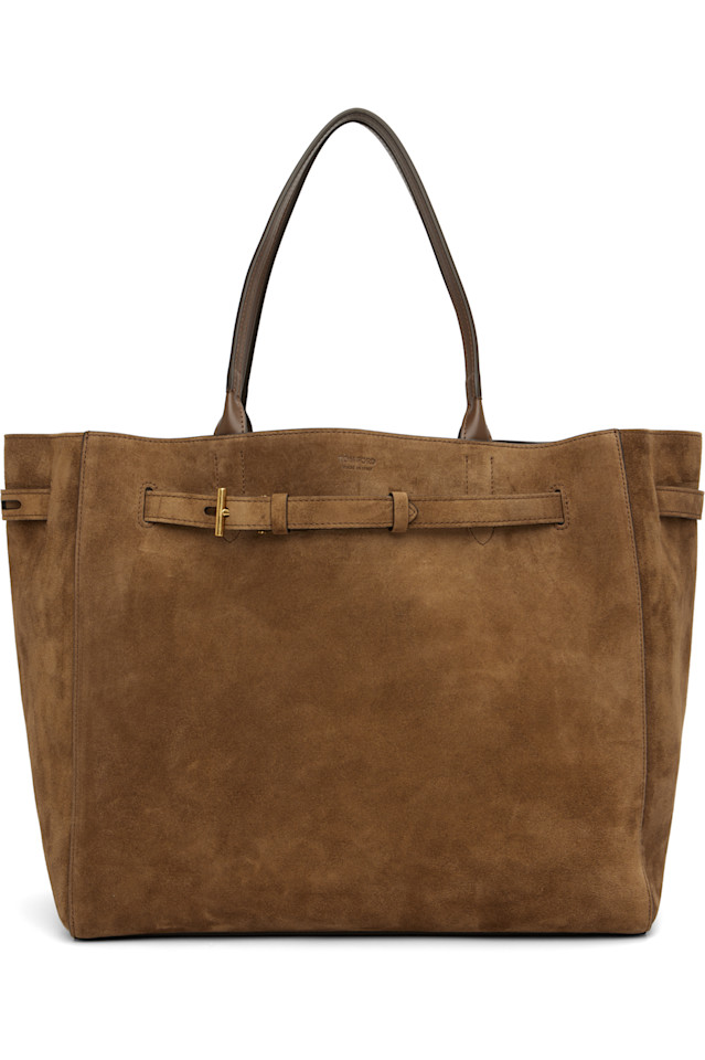 Tom Ford Большая сумка-тоут Audrey из коричневой замши
Tom Ford Большая сумка-тоут Audrey из коричневой замши