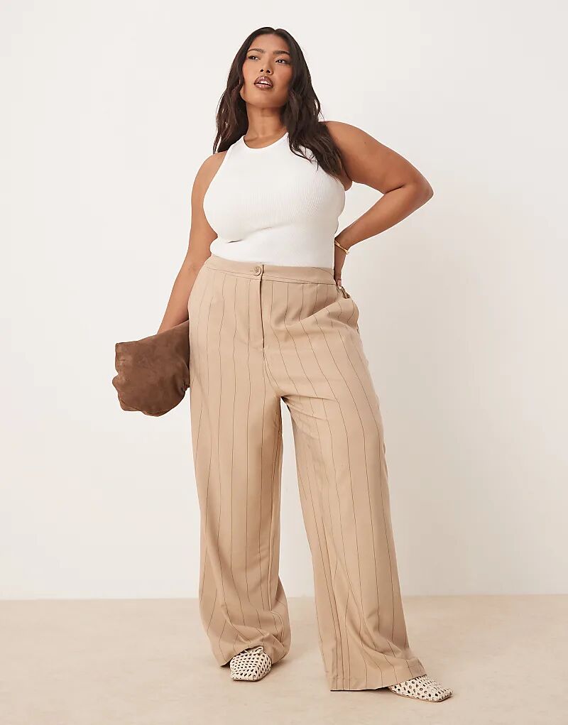 Брюки свободного кроя Curve прямого кроя в серо-коричневую полоску ASOS DESIGN
Брюки свободного кроя Curve прямого кроя в серо-коричневую полоску ASOS DESIGN