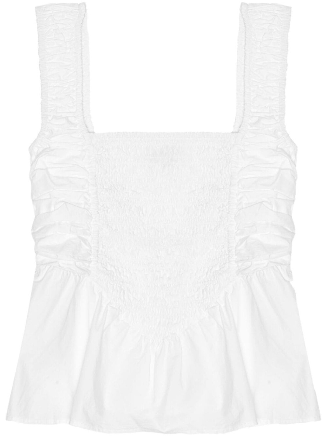 GANNI блузка со сборками и баской, белый
GANNI блузка со сборками и баской, белый