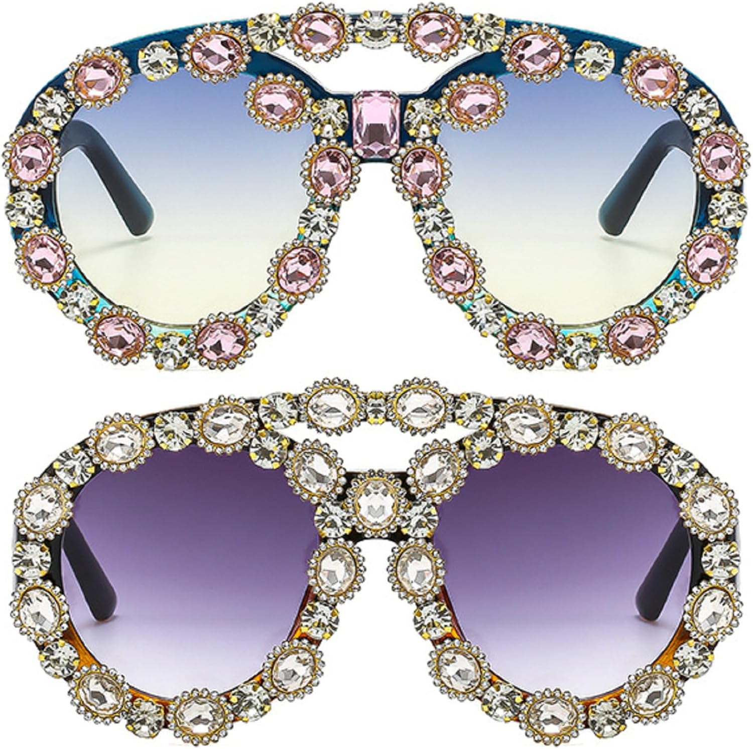 Большие квадратные солнцезащитные очки со стразами для женщин и мужчин, винтажные круглые солнцезащитные очки в стиле 70-х с бриллиантами, ретро, массивные очки mincl, 2pcs-white&pink
Большие квадратные солнцезащитные очки со стразами для женщин и мужчин, винтажные круглые солнцезащитные очки в стиле 70-х с бриллиантами, ретро, массивные очки mincl, 2pcs-white&pink