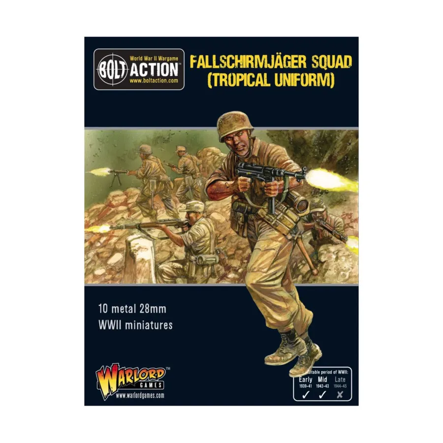 Отряд Fallschirmjager (тропическая форма), Bolt Action - German - Fallschirmjager (28mm)
Отряд Fallschirmjager (тропическая форма), Bolt Action - German - Fallschirmjager (28mm)