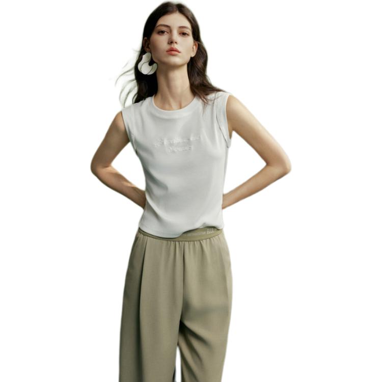 Топ-майка женская с круглым вырезом, умеренно прямого кроя ELLE, белый
Топ-майка женская с круглым вырезом, умеренно прямого кроя ELLE, белый