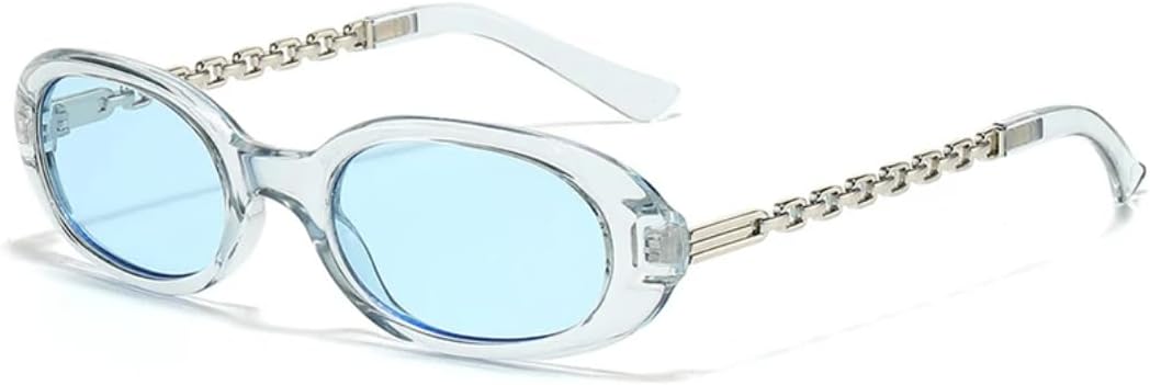 Модные маленькие овальные женские солнцезащитные очки в стиле ретро с металлическими цепочками на дужках, мужские солнцезащитные очки в стиле панк для активного отдыха с защитой от УФ-излучения UV400 TYUVIVO, Blue Blue
Модные маленькие овальные женские солнцезащитные очки в стиле ретро с металлическими цепочками на дужках, мужские солнцезащитные очки в стиле панк для активного отдыха с защитой от УФ-излучения UV400 TYUVIVO, Blue Blue