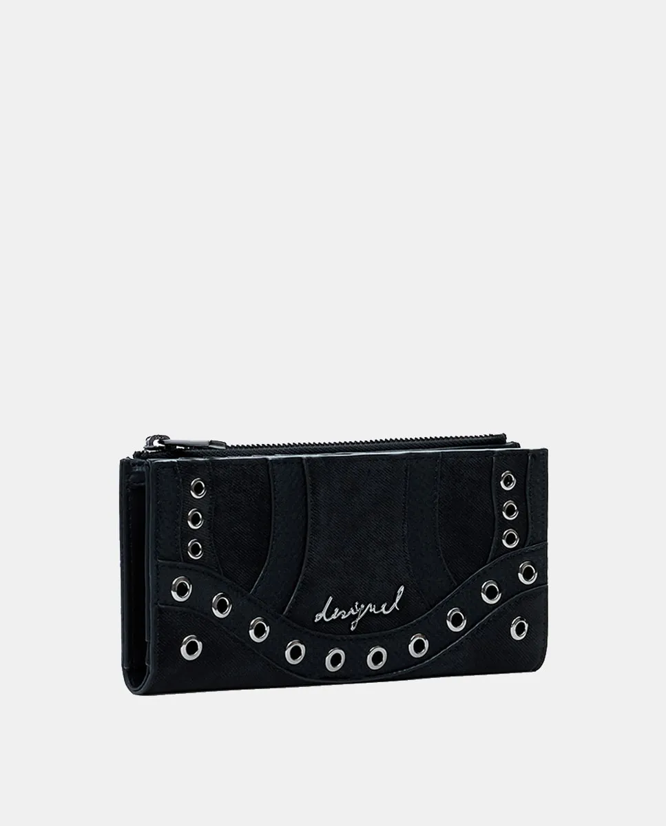 Средний кошелек с шипами из зминой кожи Desigual, черный
Средний кошелек с шипами из зминой кожи Desigual, черный