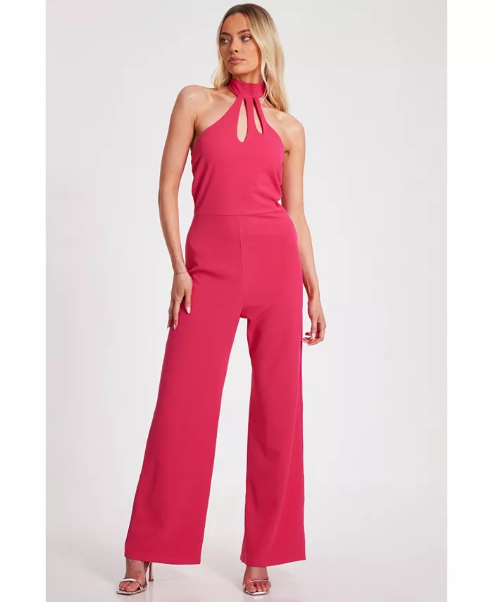 Женский комбинезон-халтер из крепа Scuba QUIZ, розовый
Женский комбинезон-халтер из крепа Scuba QUIZ, розовый