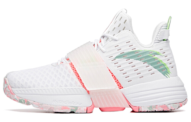 Баскетбольные кроссовки Hengsao1 мужские, среднего размера, белые/розовые/зеленые Anta 
Баскетбольные кроссовки Hengsao1 мужские, среднего размера, белые/розовые/зеленые Anta