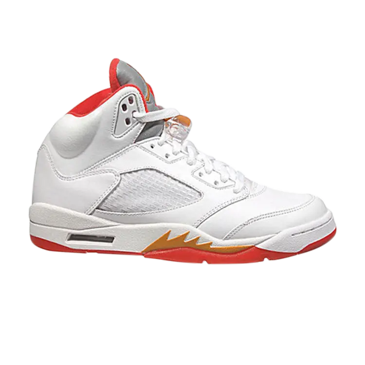 Кроссовки Air Jordan 5 Retro GS, белый 
Кроссовки Air Jordan 5 Retro GS, белый