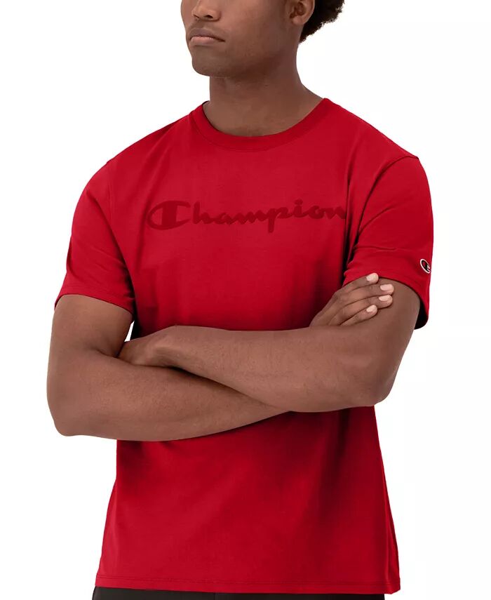 Мужская классическая футболка с круглым вырезом и коротким рукавом с логотипом Champion, красный
Мужская классическая футболка с круглым вырезом и коротким рукавом с логотипом Champion, красный