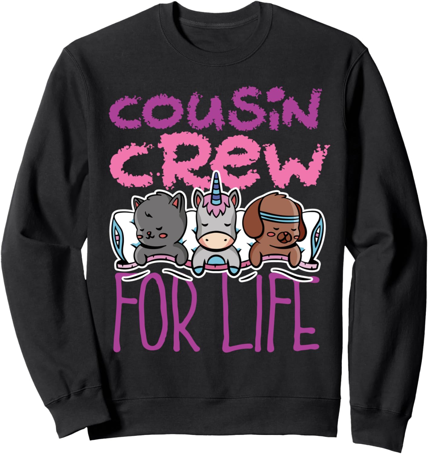 Толстовка с милым животным Cousin Crew For Life The Crazy Cousin Crew, черный
Толстовка с милым животным Cousin Crew For Life The Crazy Cousin Crew, черный