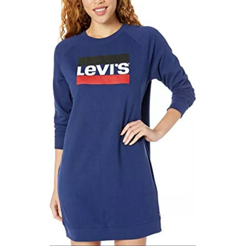 Левис Женское платье с длинными рукавами синее Левис
Левис Женское платье с длинными рукавами синее Левис