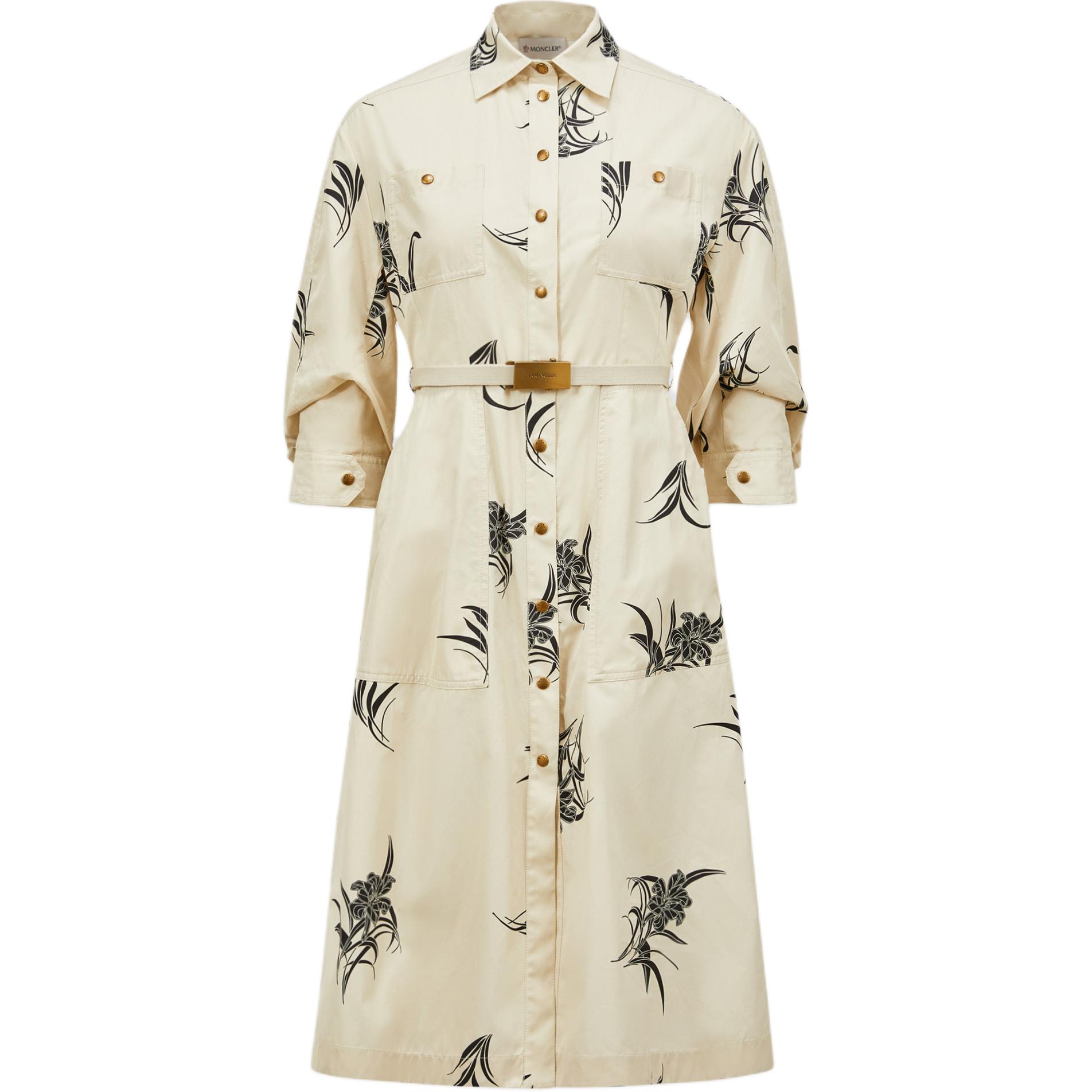 Платье из хлопка с цветочным принтом Moncler, светло-бежевый
Платье из хлопка с цветочным принтом Moncler, светло-бежевый