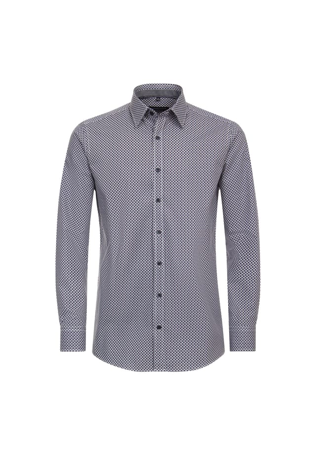 Повседневная рубашка с принтом удобная посадка Casamoda, синий 
Повседневная рубашка с принтом удобная посадка Casamoda, синий