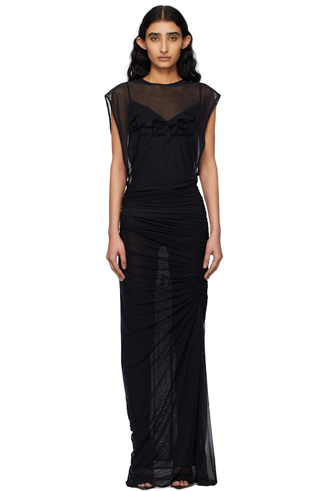 Флокированное платье-рубан макси с тату принтом Jean Paul Gaultier, черный
Флокированное платье-рубан макси с тату принтом Jean Paul Gaultier, черный