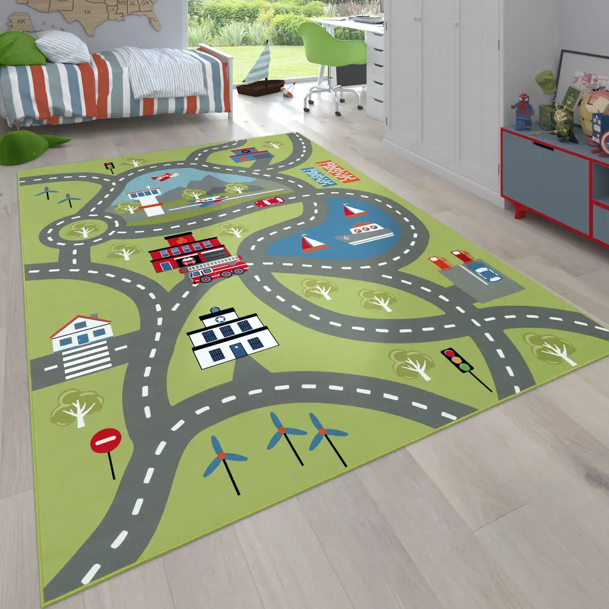 Детский ковер Paco Home "Bino 562", прямоугольный, короткий ворс, ковер для уличных игр, мотив аэропорта, детская комната 160х220 см, зеленый
Детский ковер Paco Home "Bino 562", прямоугольный, короткий ворс, ковер для уличных игр, мотив аэропорта, детская комната 160х220 см, зеленый
