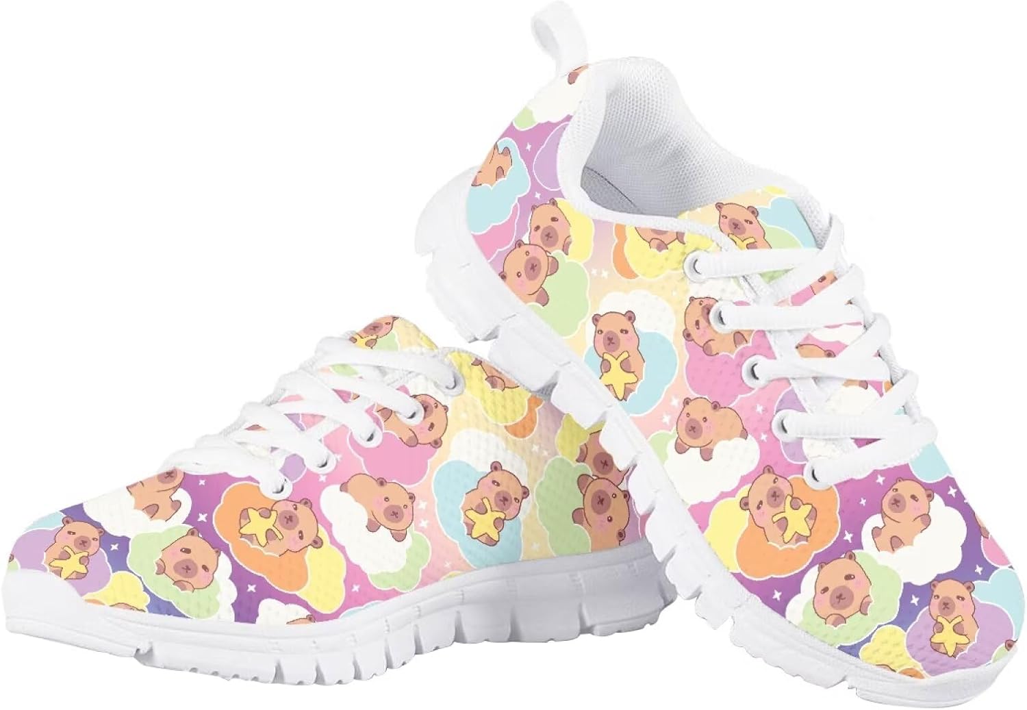 Детские кроссовки для бега и прогулок, мультяшные, для мальчиков и девочек, теннисные кроссовки, спортивные, легкие, дышащие, из сетчатого материала, для малышей размер 11-13 / для больших детей размер 1-5 Quxjehoe, Colorful Cloud Capybara
Детские кроссовки для бега и прогулок, мультяшные, для мальчиков и девочек, теннисные кроссовки, спортивные, легкие, дышащие, из сетчатого материала, для малышей размер 11-13 / для больших детей размер 1-5 Quxjehoe, Colorful Cloud Capybara