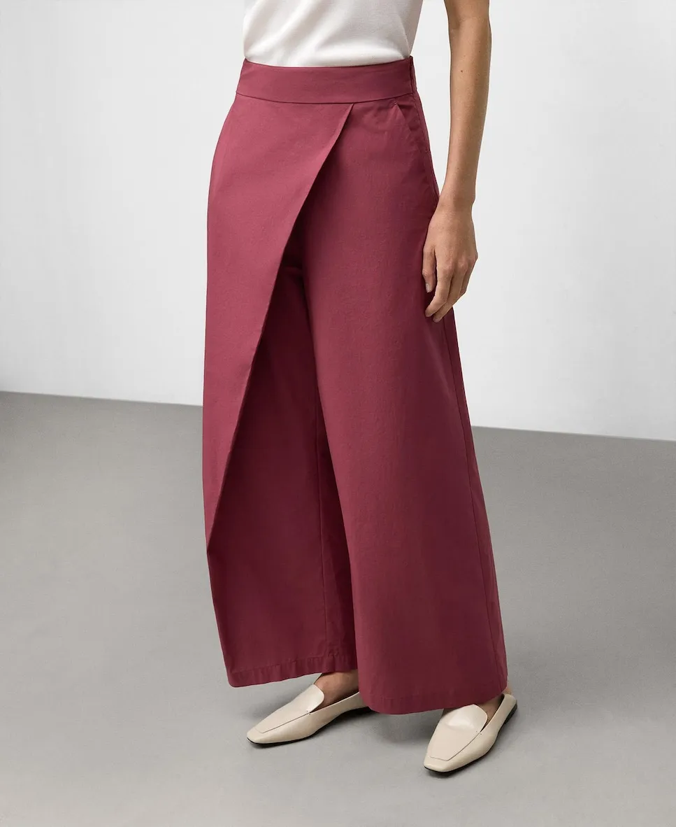 Широкие женские брюки из хлопка в стиле парео Adolfo Dominguez, бордовый
Широкие женские брюки из хлопка в стиле парео Adolfo Dominguez, бордовый