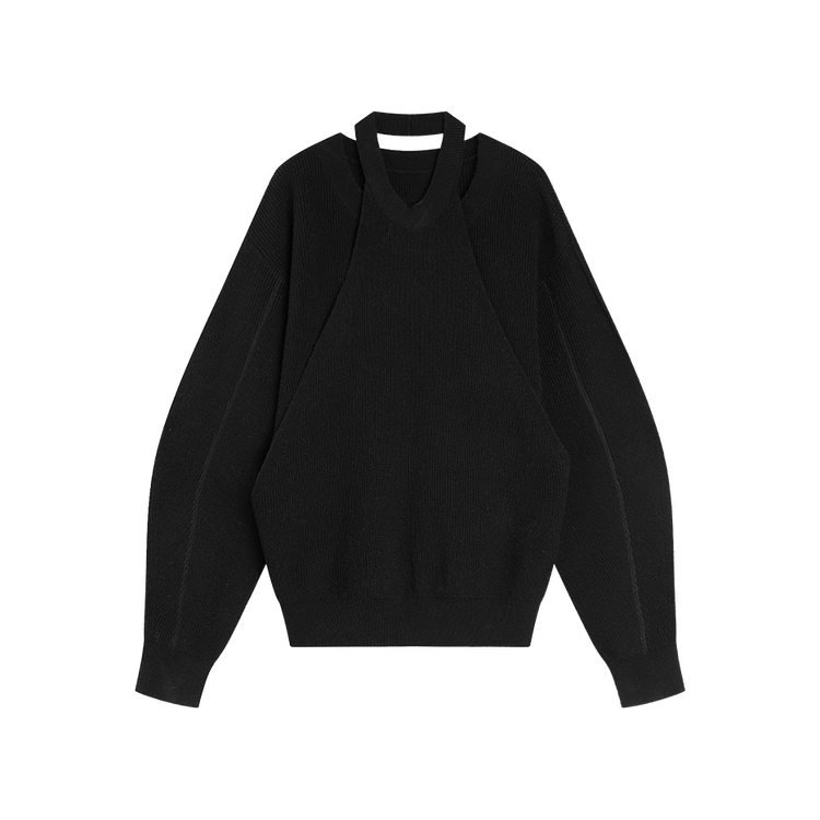 ELLE Трикотажный комплект для женщин, черный, с умеренным воротником-стойкой
ELLE Трикотажный комплект для женщин, черный, с умеренным воротником-стойкой