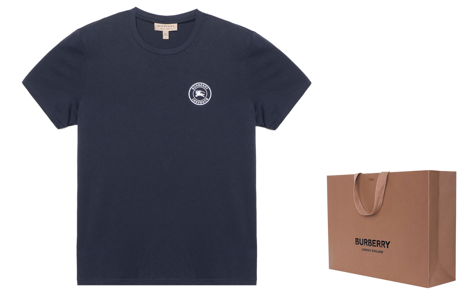Футболка из хлопка с вышитым логотипом Burberry, темно-синяя
Футболка из хлопка с вышитым логотипом Burberry, темно-синяя