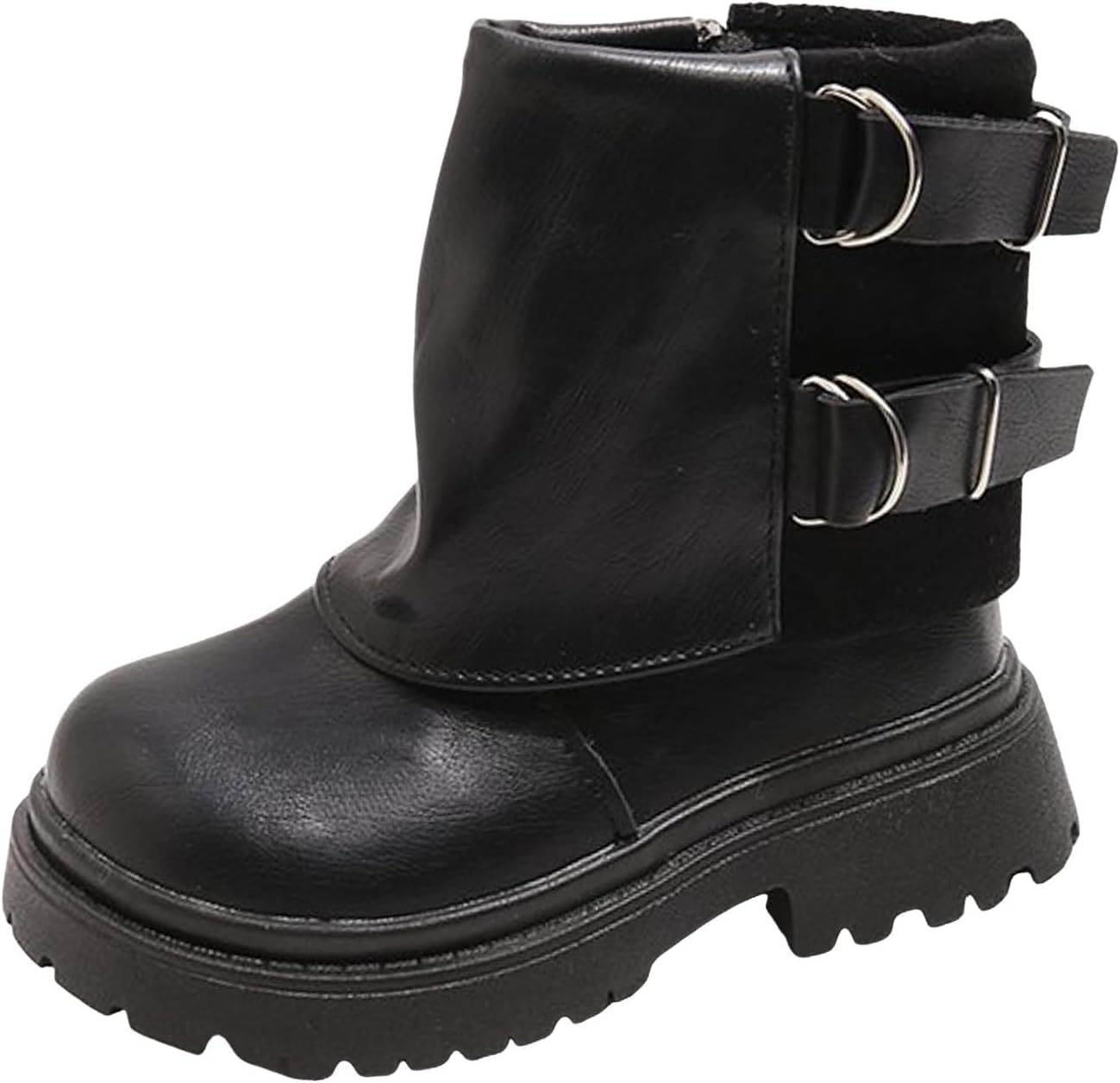 Детские модные ботинки для девочек, короткие с двойной пряжкой, стимпанк стиль, ботинки для боевых игр, осенние и зимние модные ботильоны с боковой молнией и удобной подошвой Generic, Black-B
Детские модные ботинки для девочек, короткие с двойной пряжкой, стимпанк стиль, ботинки для боевых игр, осенние и зимние модные ботильоны с боковой молнией и удобной подошвой Generic, Black-B