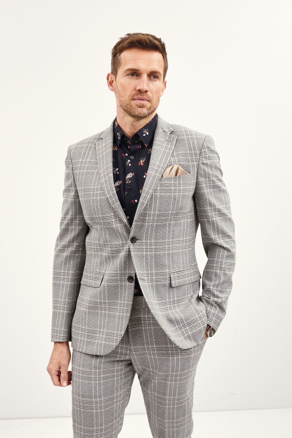 Пиджак в клетку Next, серый
Пиджак в клетку Next, серый