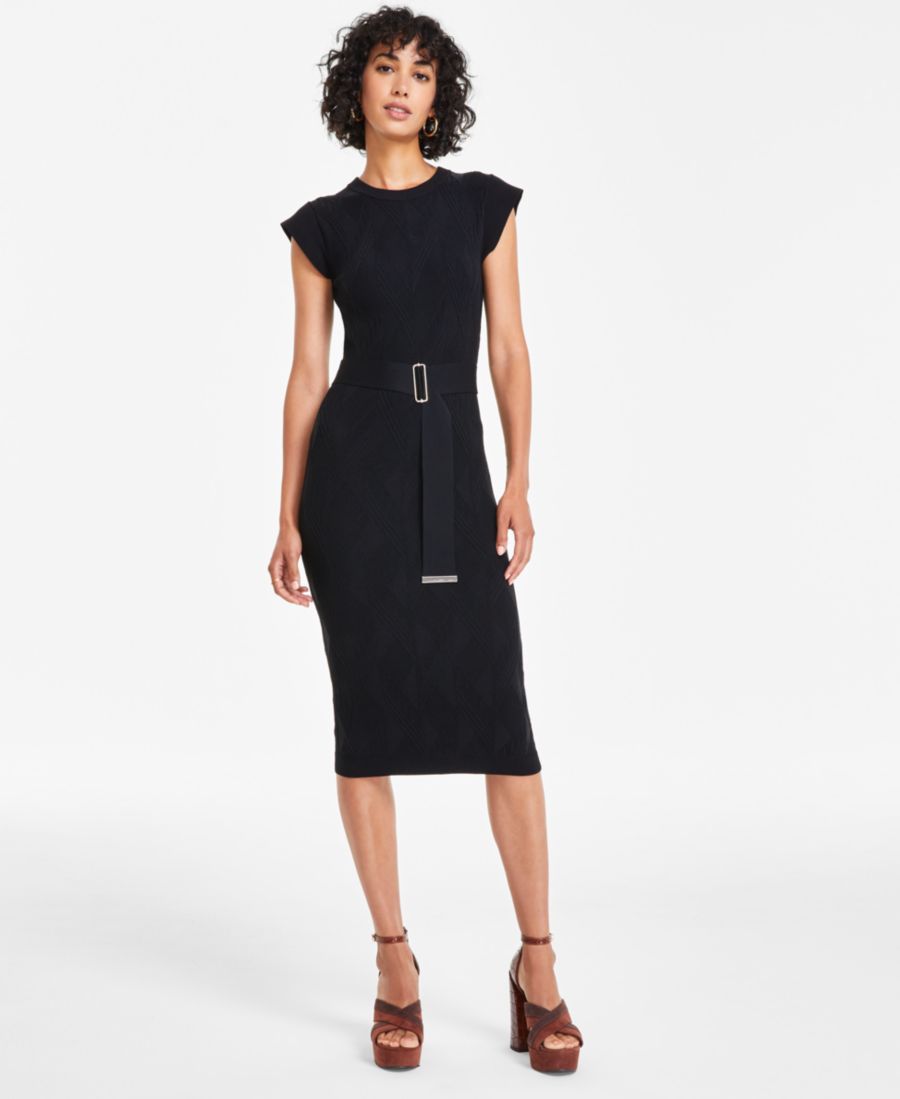 Женское миди-платье из фактурной вязки с короткими рукавами Vince Camuto, Black
Женское миди-платье из фактурной вязки с короткими рукавами Vince Camuto, Black