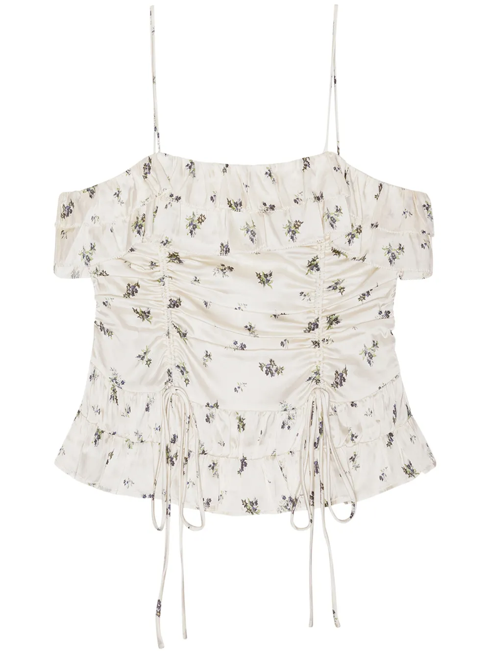 Топ с драпировкой GANNI, белый
Топ с драпировкой GANNI, белый