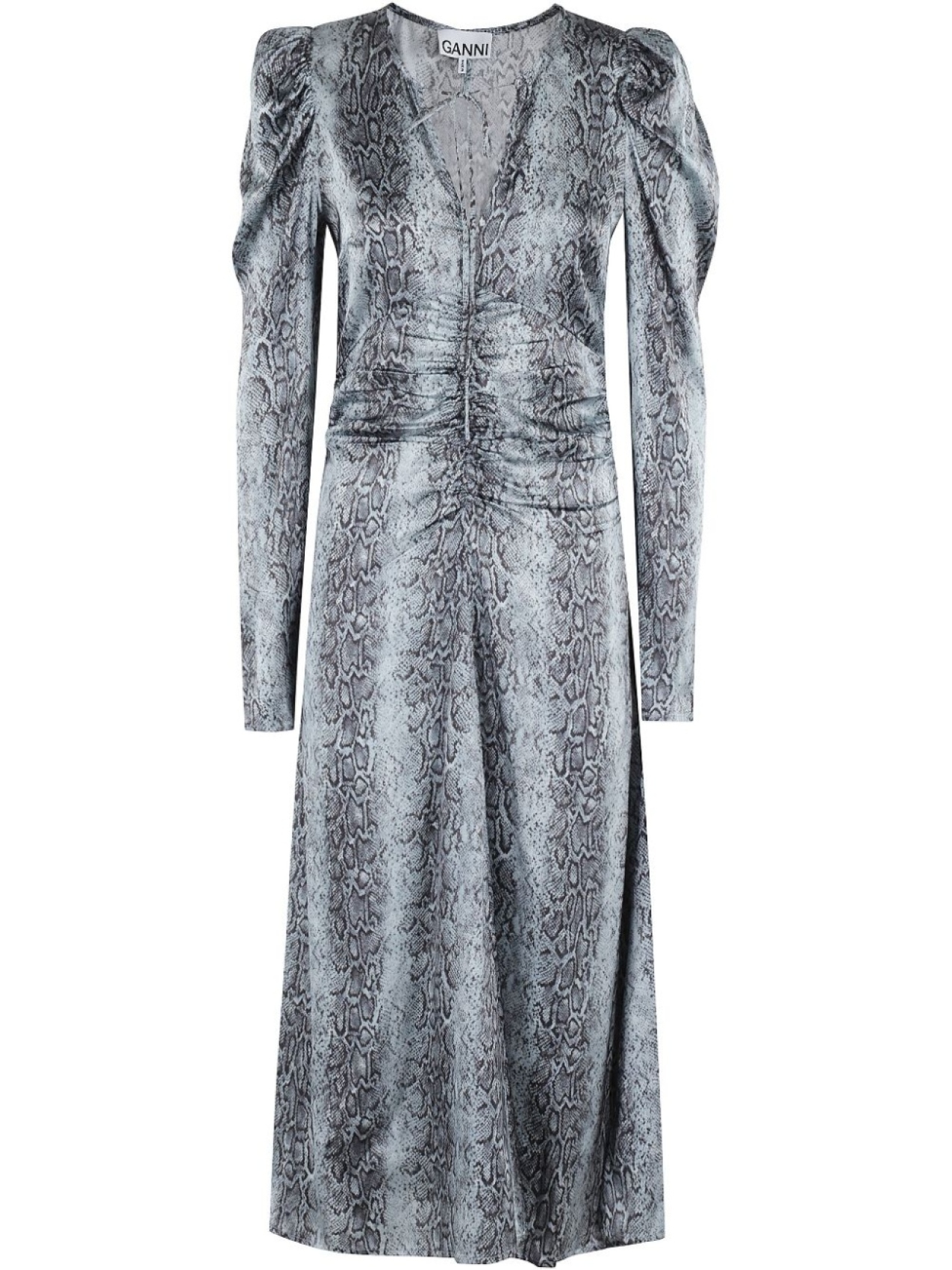 GANNI платье со змеиным принтом, синий
GANNI платье со змеиным принтом, синий