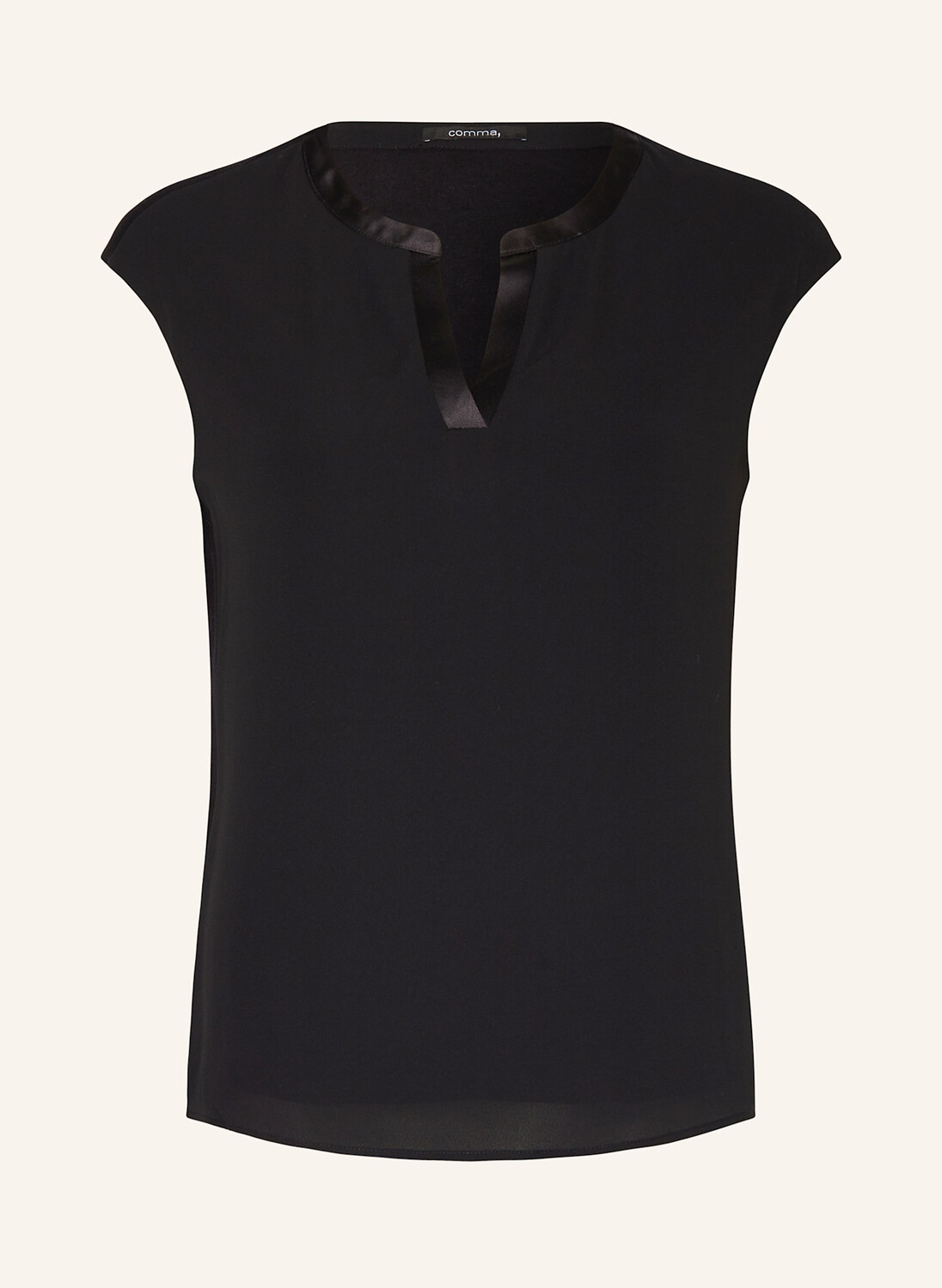 Верх блузки из микса материалов Comma, черный
Верх блузки из микса материалов Comma, черный