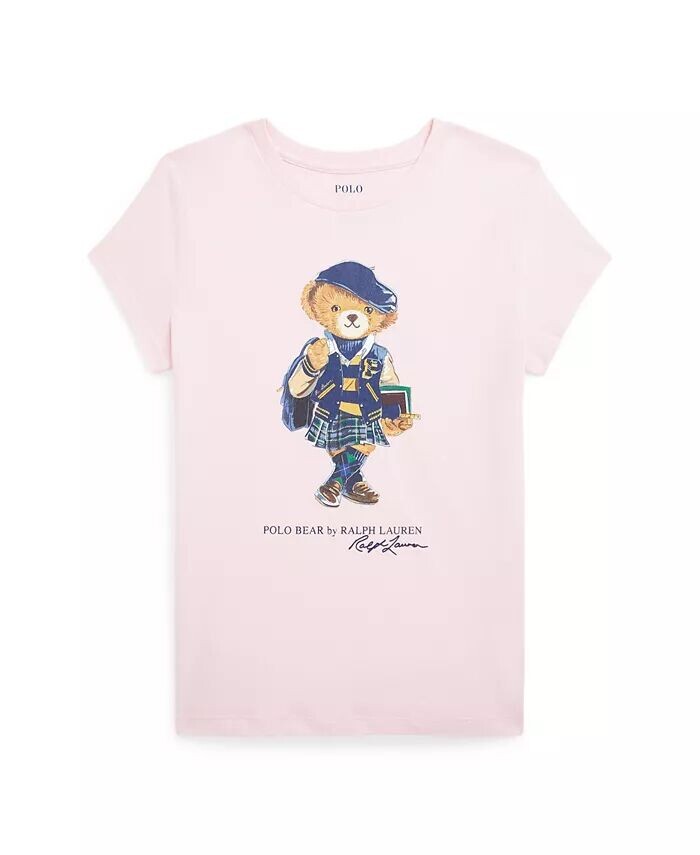 Футболка-поло для больших девочек с изображением медведя из хлопкового джерси Polo Ralph Lauren, розовый
Футболка-поло для больших девочек с изображением медведя из хлопкового джерси Polo Ralph Lauren, розовый