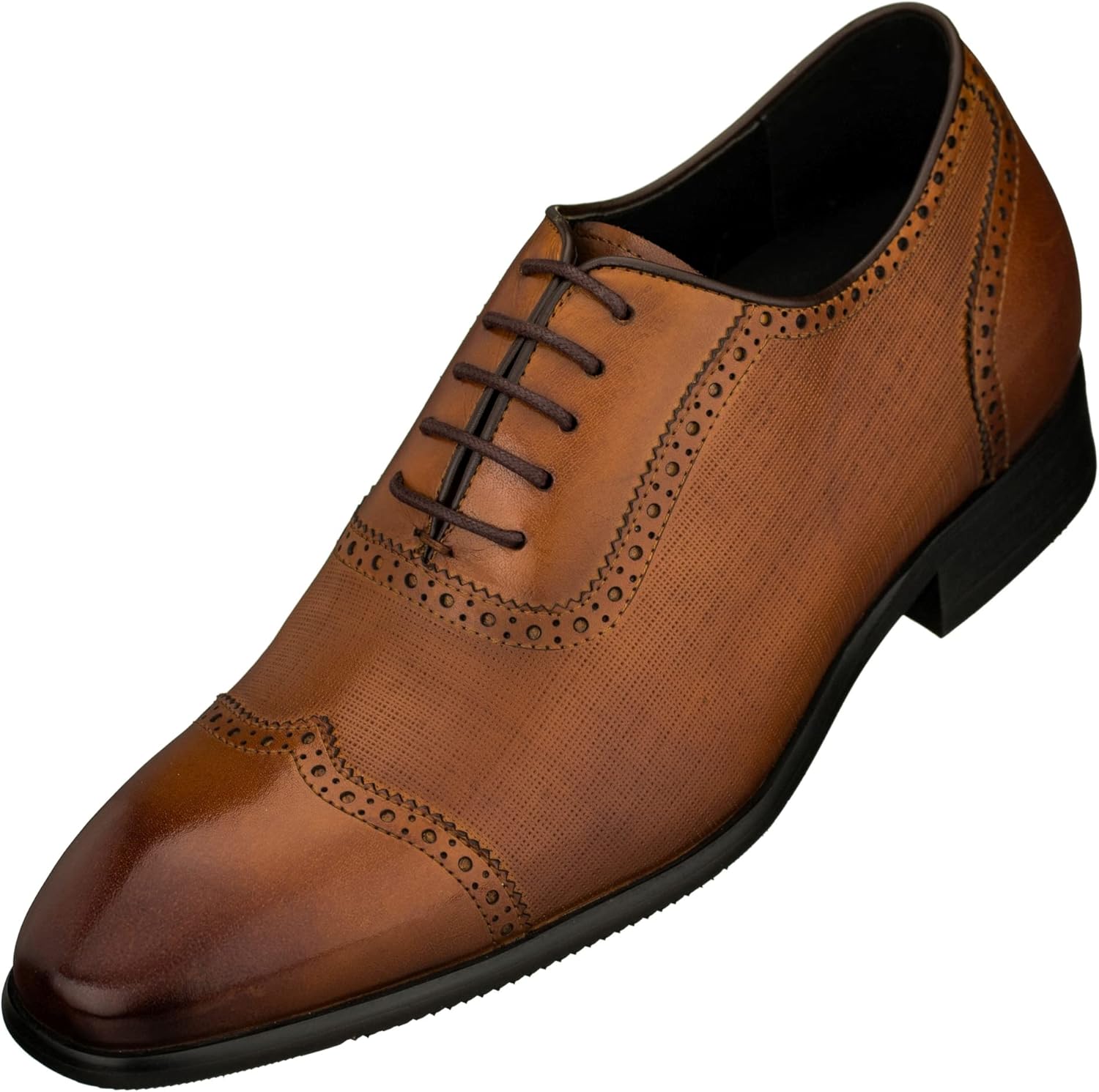 Мужские невидимые туфли-лифты CALTO - коричневая премиальная кожа, шнуровка, оксфорды с крылышками, формальные - увеличивают рост на 6 см - Y1066 - размер 6,5 D(M) US
Мужские невидимые туфли-лифты CALTO - коричневая премиальная кожа, шнуровка, оксфорды с крылышками, формальные - увеличивают рост на 6 см - Y1066 - размер 6,5 D(M) US