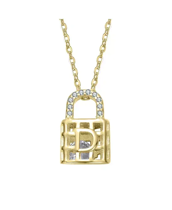 Ожерелье с подвеской в виде замка, покрытое 14-каратным золотом и украшенное прозрачными кубическими цирконами Rachel Glauber, gold
Ожерелье с подвеской в виде замка, покрытое 14-каратным золотом и украшенное прозрачными кубическими цирконами Rachel Glauber, gold