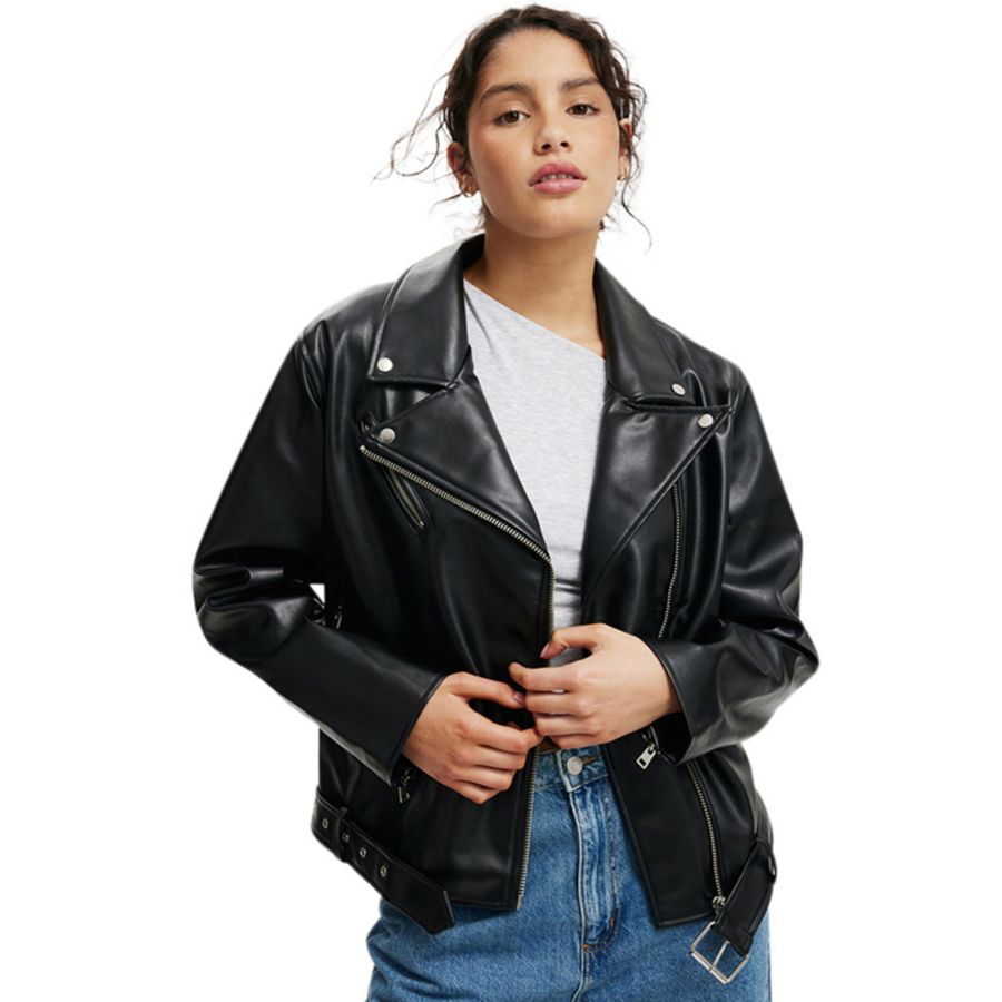 Женская байкерская куртка Roman из искусственной кожи COTTON ON, Black
Женская байкерская куртка Roman из искусственной кожи COTTON ON, Black
