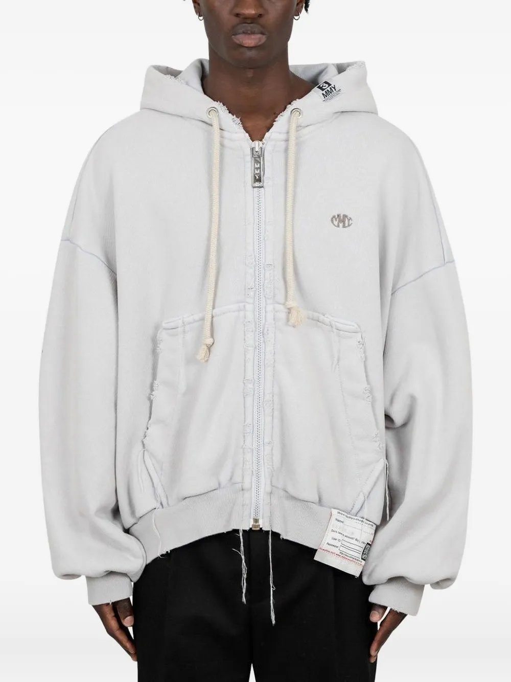 Худи на молнии с эффектом потертости Maison Mihara Yasuhiro, серый
Худи на молнии с эффектом потертости Maison Mihara Yasuhiro, серый