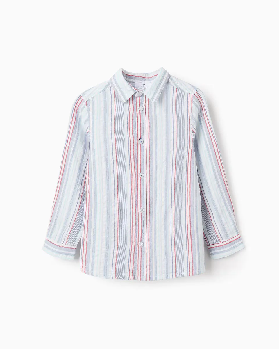 Детская рубашка 100% хлопок в полоску Zippy, белый
Детская рубашка 100% хлопок в полоску Zippy, белый
