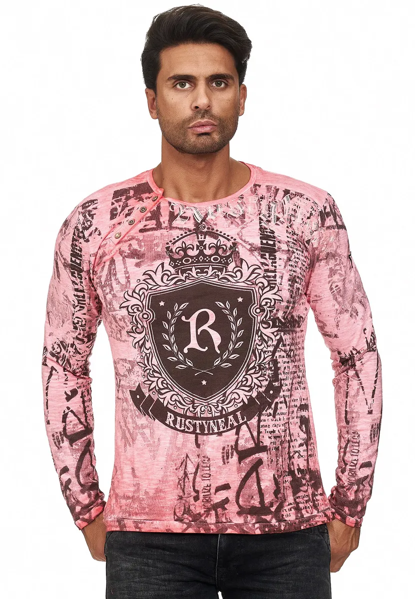 Рубашка Rusty Neal с длинными рукавами из высококачественной ткани и круглым вырезом, коралловый
Рубашка Rusty Neal с длинными рукавами из высококачественной ткани и круглым вырезом, коралловый