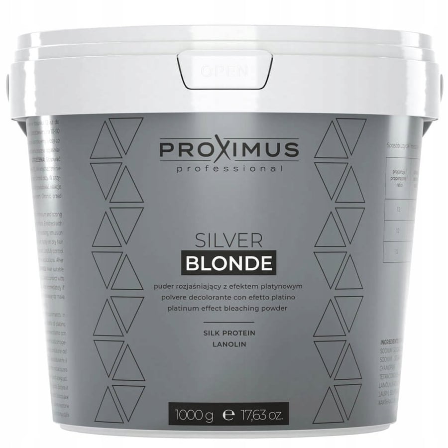 PROXIMUS Осветлитель для волос SILVER BLONDE - 1000 г
PROXIMUS Осветлитель для волос SILVER BLONDE - 1000 г