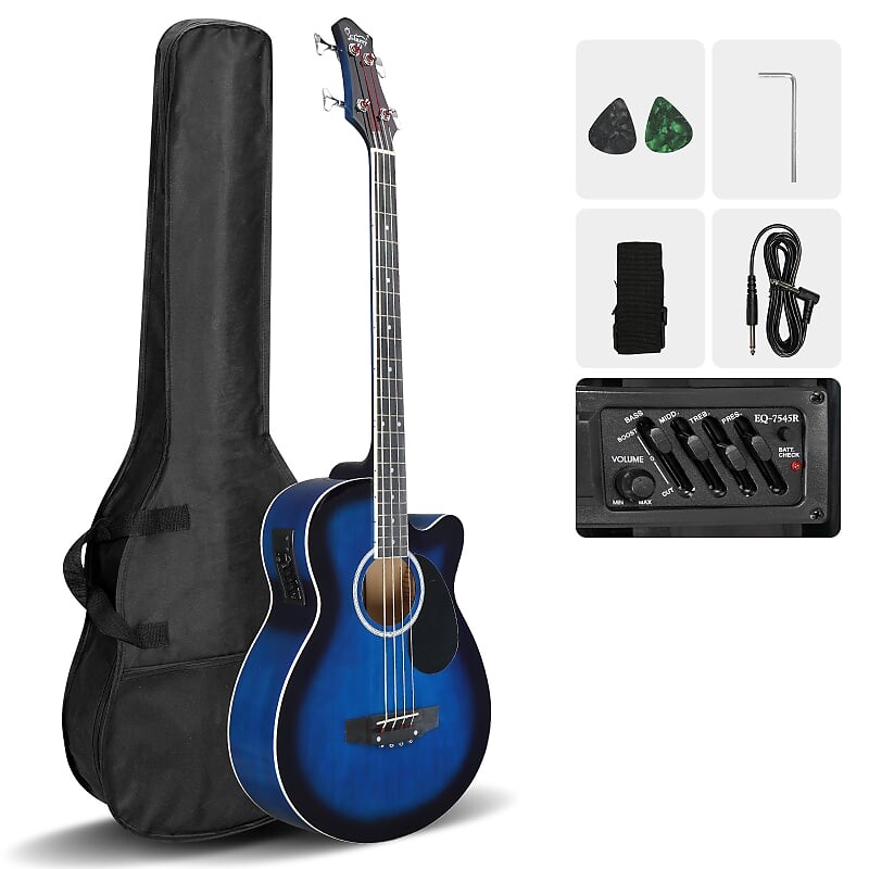 Басс гитара Glarry GMB101 4 string Electric Acoustic Bass Guitar w/ 4-Band Equalizer EQ-7545R 2020s - Blue
Басс гитара Glarry GMB101 4 string Electric Acoustic Bass Guitar w/ 4-Band Equalizer EQ-7545R 2020s - Blue