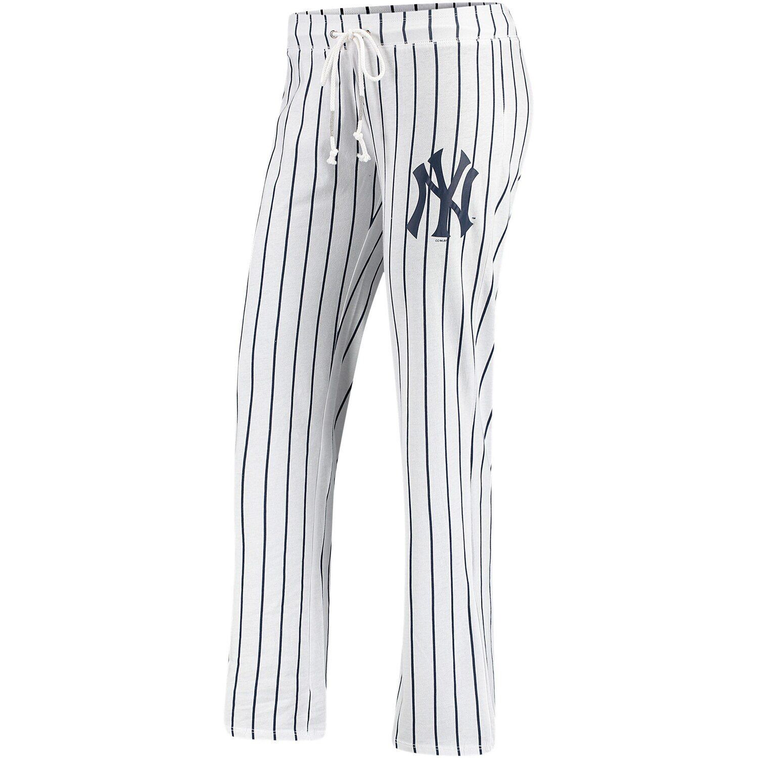 Женские спортивные белые брюки для сна New York Yankees Vigor в тонкую полоску Concepts 
Женские спортивные белые брюки для сна New York Yankees Vigor в тонкую полоску Concepts