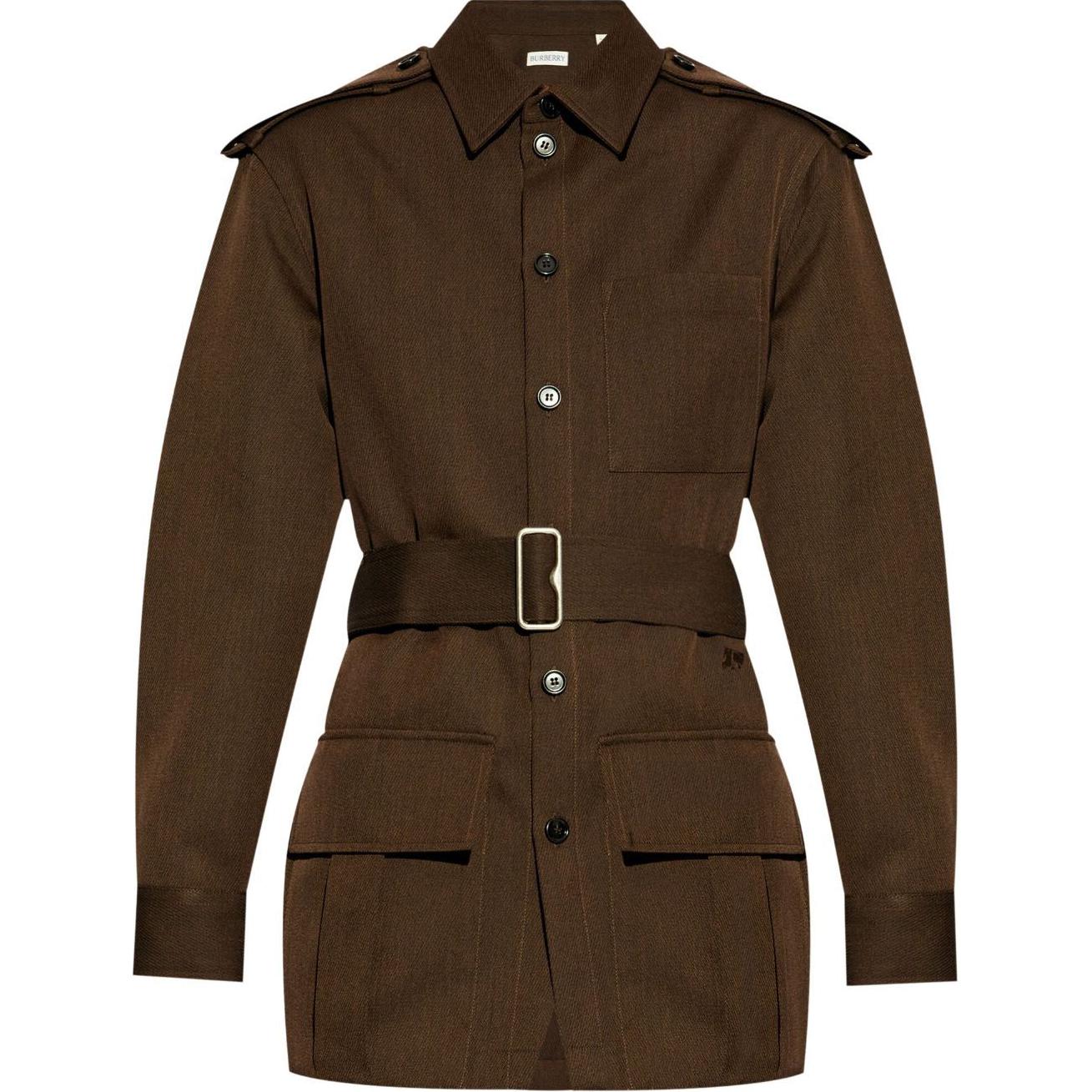 Приталенная рубашка с поясом на пуговицах Burberry, коричневый
Приталенная рубашка с поясом на пуговицах Burberry, коричневый